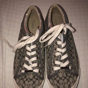 Coach Silver Foil Sneakers.